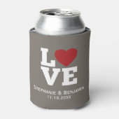Liebe mit leuchtend rotem Herzen Personalisiert Ho Dosenkühler (Kanne Vorderseite)