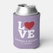 Liebe mit leuchtend rotem Herzen Personalisiert Ho Dosenkühler (Kanne Vorderseite)