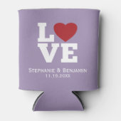 Liebe mit leuchtend rotem Herzen Personalisiert Ho Dosenkühler (Vorderseite)