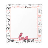 Liebe mit Liebe Ballon a3 Notizblock (Vorderseite)