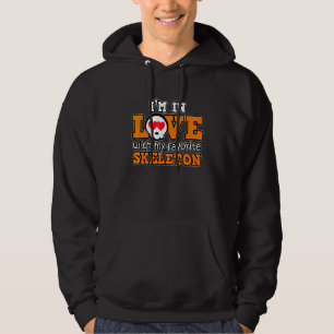 Liebe mit Lieblingsskelett Halloween-Kürbis Geist Hoodie