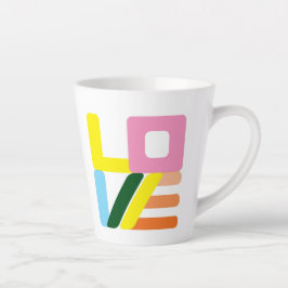 Liebe mit mehrfarbiger LIEBE Latte Tasse