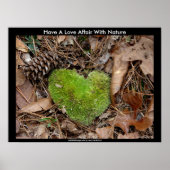 Liebe mit Nature Moss Heart Poster (Vorne)