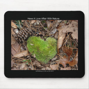 Liebe mit Nature Moss Herzgeschenken Mousepad