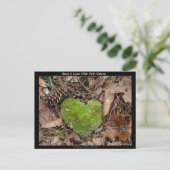 Liebe mit Nature Moss Herzgeschenken Postkarte (Stehend Vorderseite)