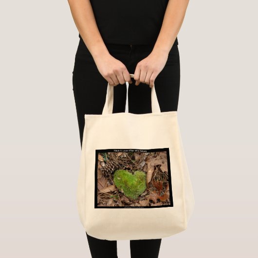 Liebe mit Nature Moss Herzgeschenken Tragetasche (Vorderseite (Produkt))