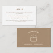 Liebe mit neutraler Beige für den Kunden Begleitkarte (Vorne/Hinten)