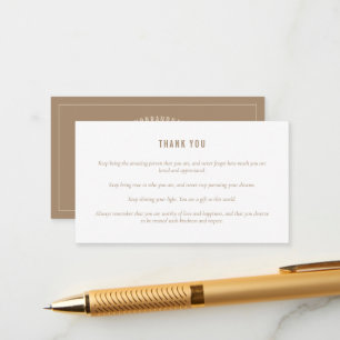 Liebe mit neutraler Beige für den Kunden Begleitkarte