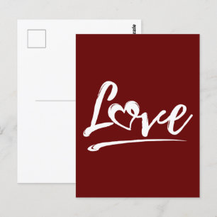 LIEBE MIT NIEDLICHEN HERZWERTEN POSTKARTE