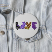 Liebe mit Niedlicher Katze zu Halloween Button (Beispiel)