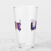 Liebe mit Niedlicher Katze zu Halloween Glas (Links)