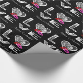 LIEBE mit Paar-Foto und Küssen Geschenkpapier (Ecke)