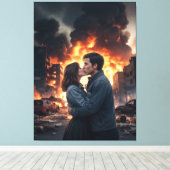 Liebe mit Paar Leinwanddruck (Insitu (Holzboden))