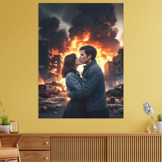 Liebe mit Paar Leinwanddruck (Insitu (Wohnzimmer))