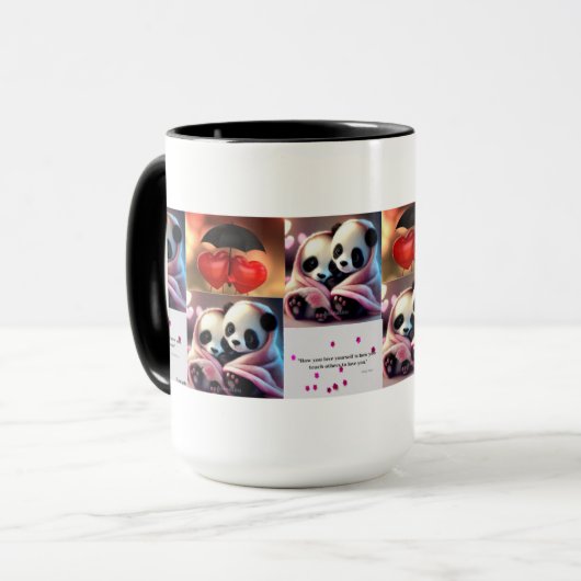 Liebe mit Panda Tasse (Vorderseite Links)