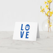 Liebe mit Paw Print (Katzen, Hunde, Haustiere) PER Karte (Gelbe Blume)