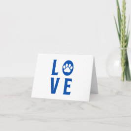 Liebe mit Paw Print (Katzen, Hunde, Haustiere) PER Karte