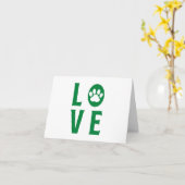 Liebe mit Paw Print (Katzen, Hunde, Haustiere) PER Karte (Gelbe Blume)