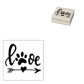 Liebe mit Pawprint Gummistempel (Stempel)