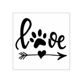 Liebe mit Pawprint Gummistempel (Prägung)