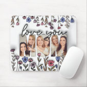 Liebe mit personalisiertem Foto Mama Wildblumen Mousepad (Mit Mouse)
