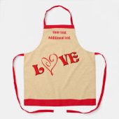Liebe mit Personalisiertem Herzen Schürze (Vorderseite)