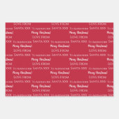 Liebe mit personalisiertem Namen aus santa rot Geschenkpapier Set (Vorderseite 2)