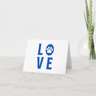 Liebe mit Pfotenabdruck (Katzen, Hunde, Haustier) Karte