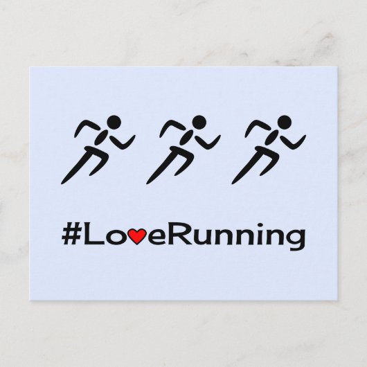 Liebe mit Piktogramm blass blauer Postkarte (Vorderseite)