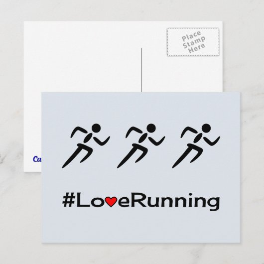 Liebe mit Piktogramm blass Postkarte (Vorne/Hinten)