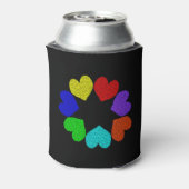 Liebe mit Regenbogen-Blumenmuster Dosenkühler (Kanne Rückseite)
