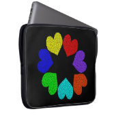 Liebe mit Regenbogen-Blumenmuster Laptopschutzhülle (Vorne Rechts)