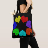 Liebe mit Regenbogen-Blumenmuster Tasche (Von Nahem)
