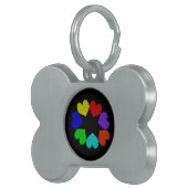 Liebe mit Regenbogen-Blumenmuster Tiermarke (Vorderseite rechts)