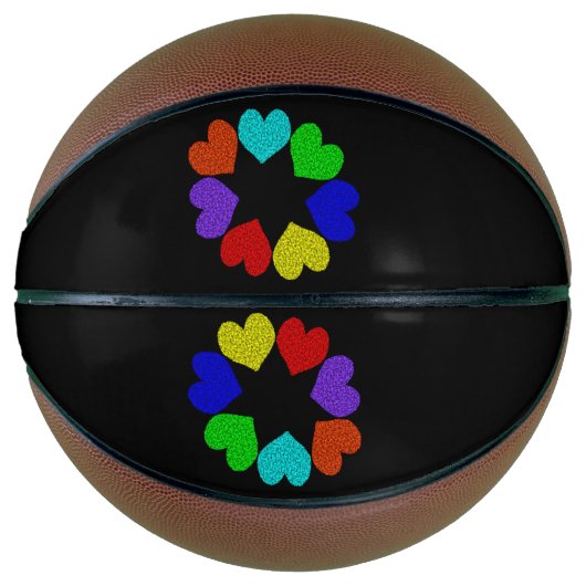 Liebe mit Regenbogen, Blumenstrauß Basketball (Vorderseite)