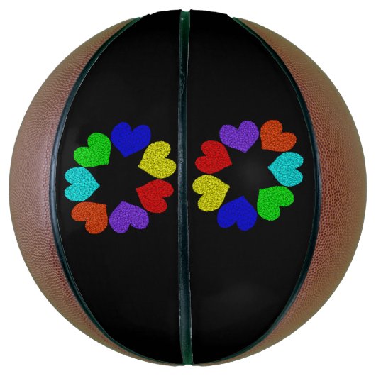 Liebe mit Regenbogen, Blumenstrauß Basketball (Vertikal)