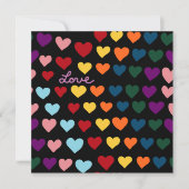 Liebe mit Regenbogen der Herzen (Vorderseite)