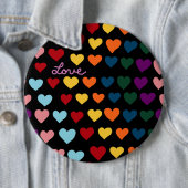 Liebe mit Regenbogen der Herzen Button (Beispiel)