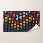 Liebe mit Regenbogen der Herzen Handtuch (Handtuch)