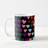 Liebe mit Regenbogen der Herzen Kaffeetasse (Links)