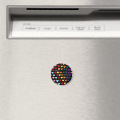 Liebe mit Regenbogen der Herzen Magnet (In Situ (Geschirrspüler))