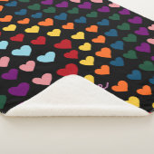 Liebe mit Regenbogen der Herzen Sherpadecke (3/4)