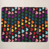 Liebe mit Regenbogen der Herzen Sherpadecke (Vorderseite (Horizontal))