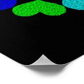 Liebe mit Regenbogen Poster (Ecke)