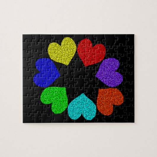 Liebe mit Regenbogen Puzzle (Horizontal)