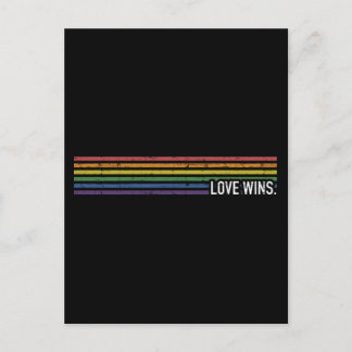 Liebe mit Regenbogenflagge gewinnt schwule lesbisc Postkarte