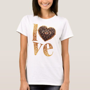 Liebe mit romantischem filigranem rosa Herz T-Shirt