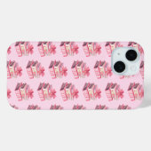Liebe mit rosa Aquarellbogenfarben, gesäumt Case-Mate iPhone Hülle (Rückseite (Horizontal))