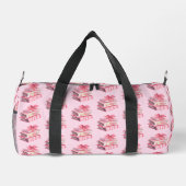 Liebe mit rosa Aquarellbogenfarben, gesäumt Duffle Bag (Rückseite)