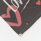Liebe mit rosa Herzen Fleecedecke (Ecke)